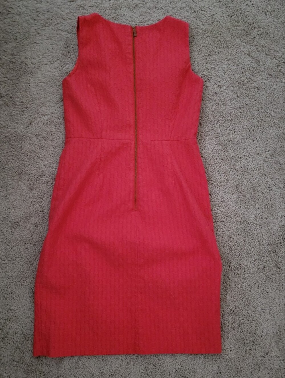 Liz Claiborne Sleeveless Back-Zip Dress in Bright Red